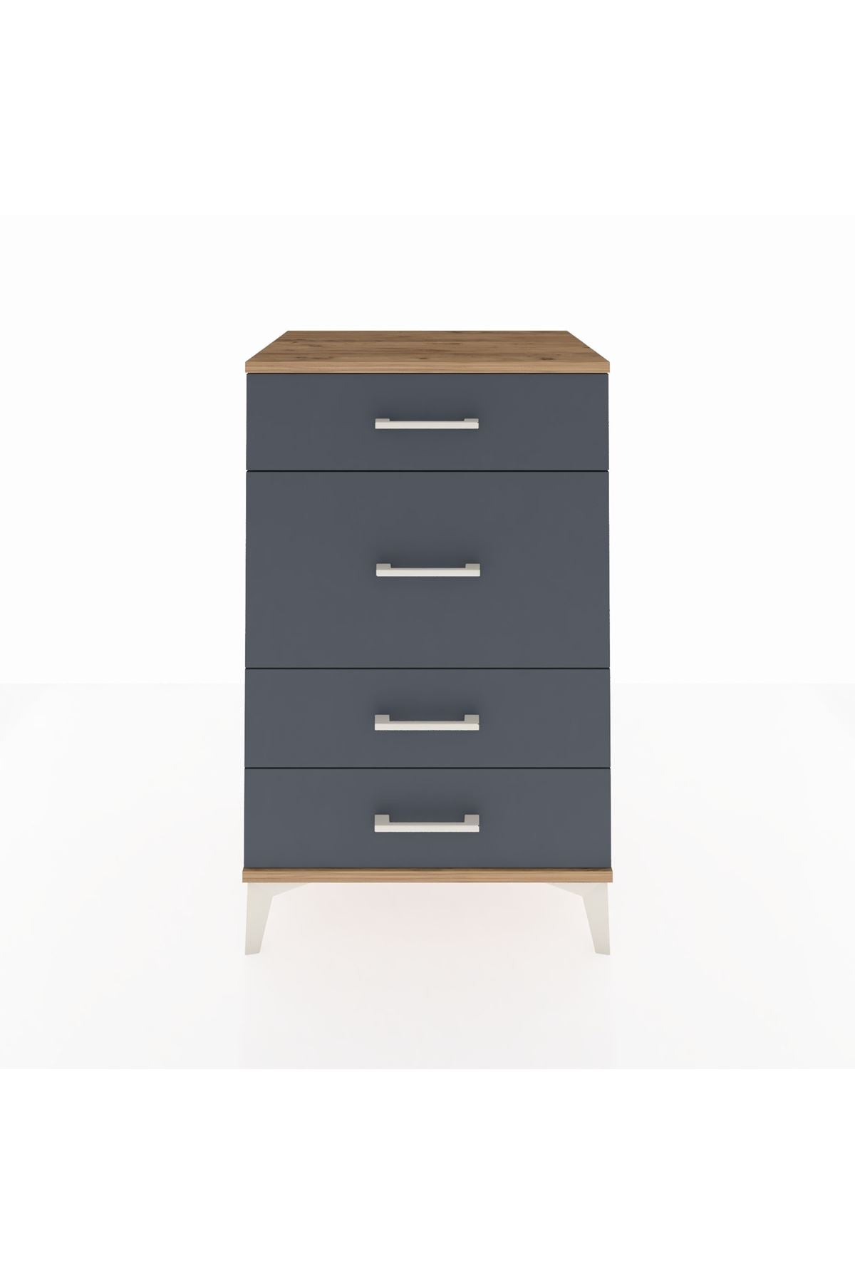 Hyperion Komodin 4 Çekmeceli 60x44x96 Çam-Antrasit