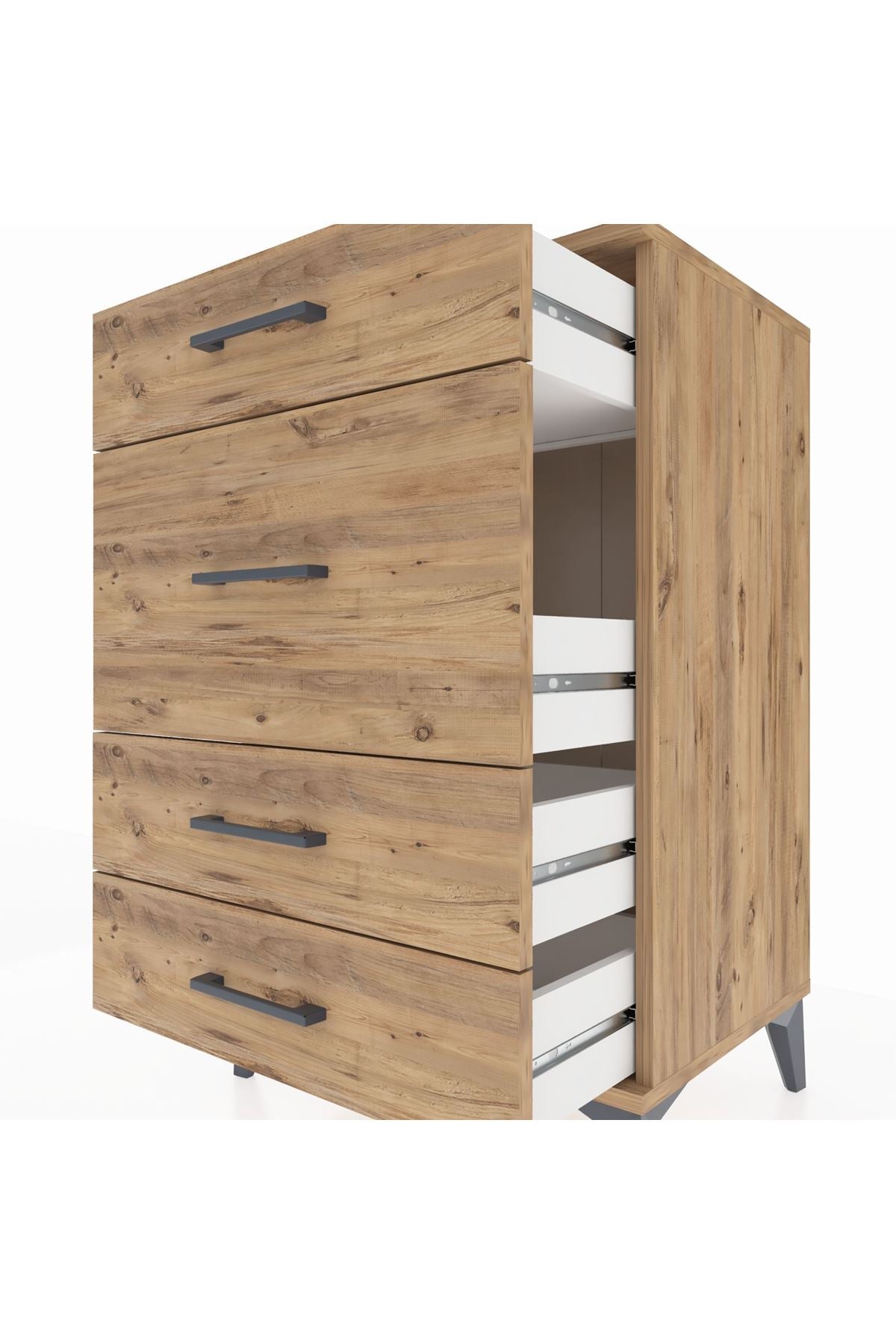 Hyperion Komodin 4 Çekmeceli 60x44x96 Çam-Çam