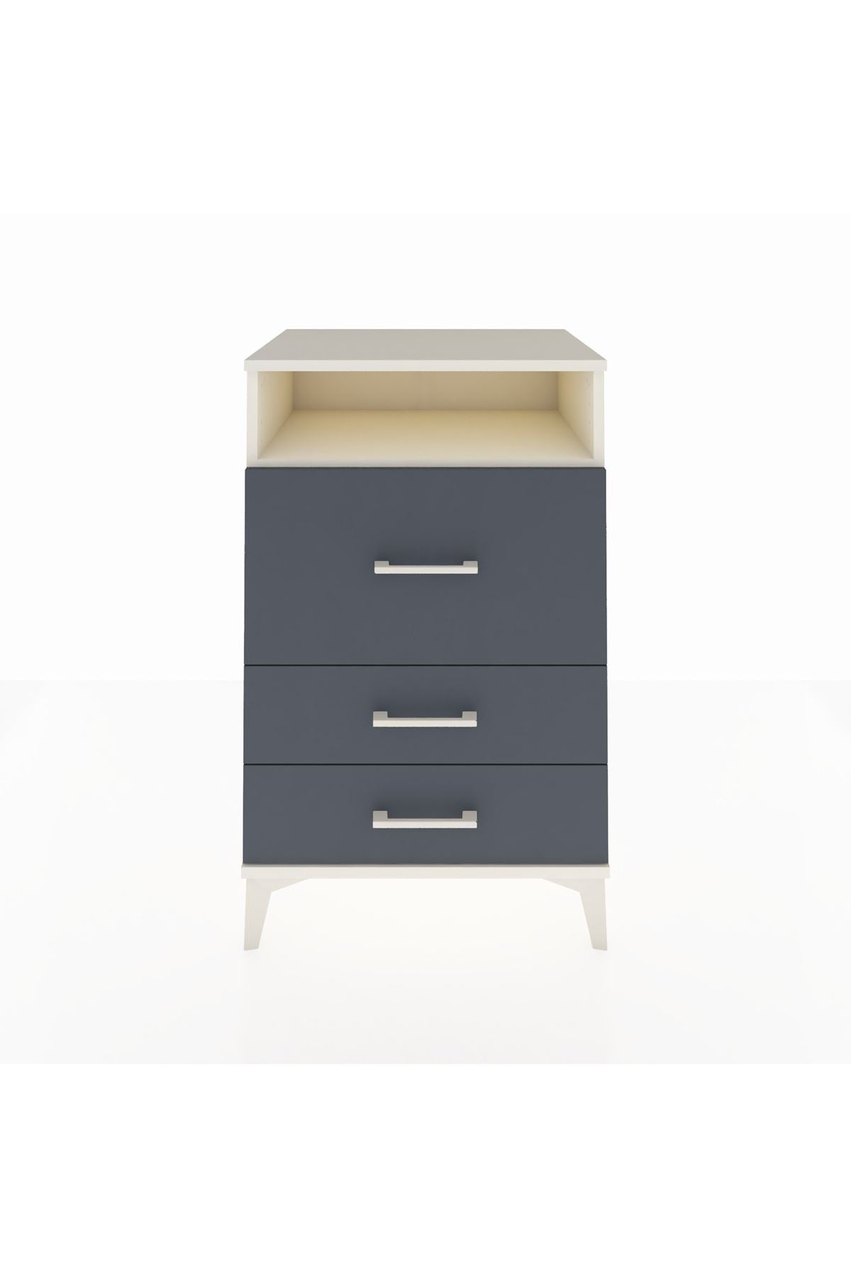 Hyperion Komodin Tek Raflı 3 Çekmeceli 60x44x96 Aytaşı-Antrasit