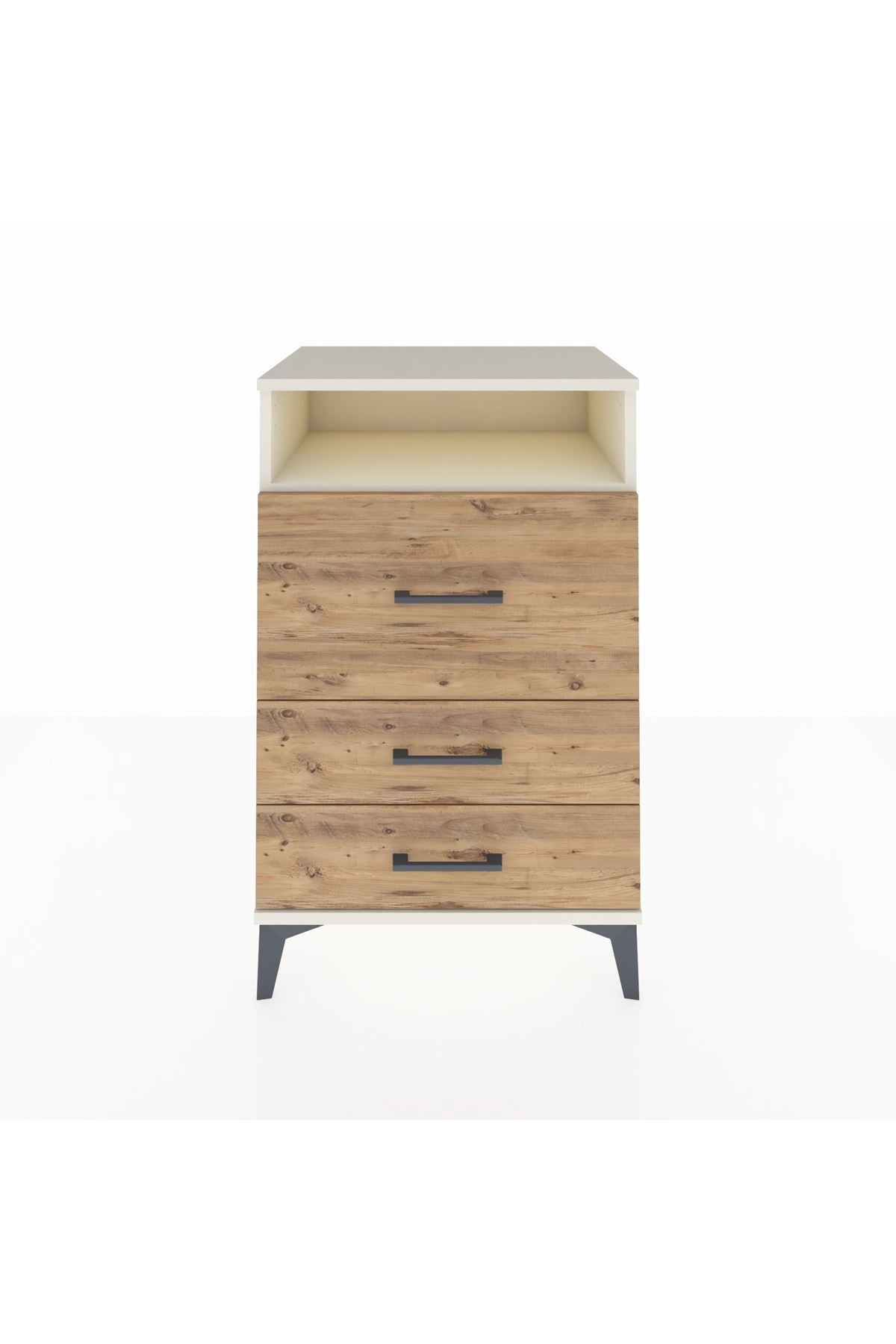 Hyperion Komodin Tek Raflı 3 Çekmeceli 60x44x96 Aytaşı-Çam