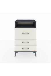 Hyperion Komodin Tek Raflı 3 Çekmeceli 60x44x96 Antrasit-Aytaşı