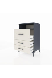 Hyperion Komodin Tek Raflı 3 Çekmeceli 60x44x96 Antrasit-Aytaşı