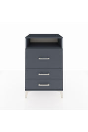Hyperion Komodin Tek Raflı 3 Çekmeceli 60x44x96 Antrasit-Antrasit