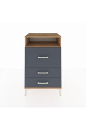 Hyperion Komodin Tek Raflı 3 Çekmeceli 60x44x96 Çam-Antrasit