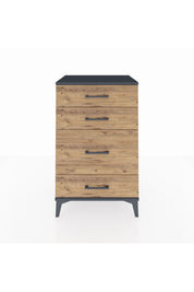 Hyperion Komodin 4 Çekmeceli 60x44x96 Antrasit-Çam