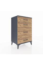 Hyperion Komodin 4 Çekmeceli 60x44x96 Antrasit-Çam