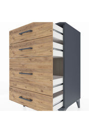 Hyperion Komodin 4 Çekmeceli 60x44x96 Antrasit-Çam