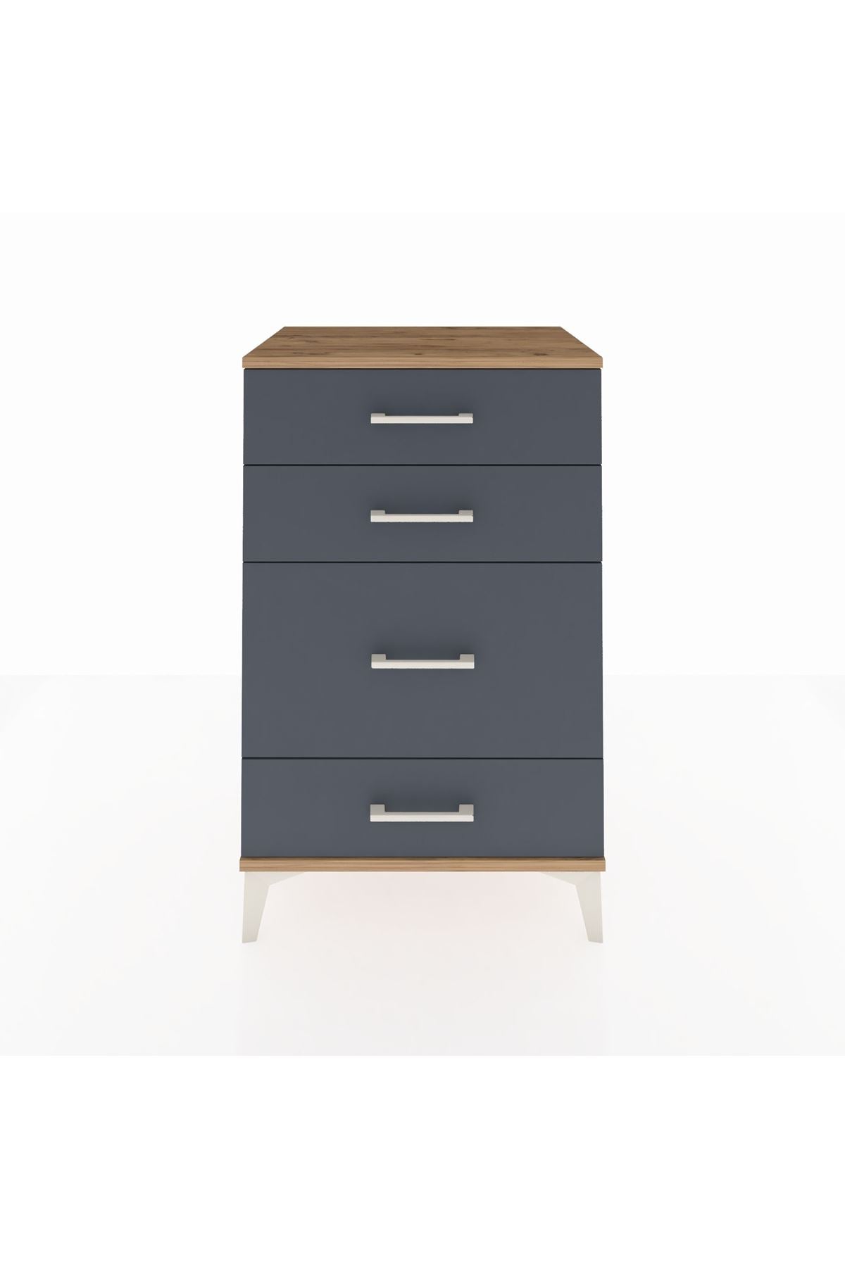 Hyperion Komodin 4 Çekmeceli 60x44x96 Çam-Antrasit