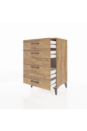 Hyperion Komodin 4 Çekmeceli 60x44x96 Çam-Çam