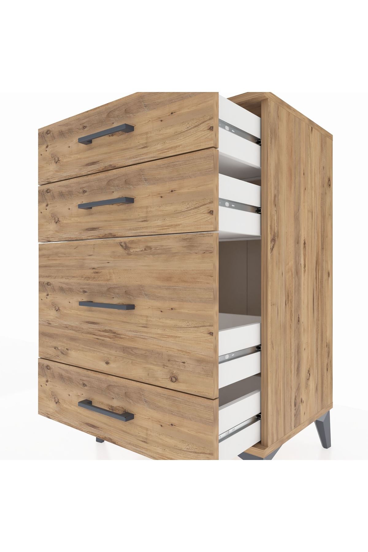 Hyperion Komodin 4 Çekmeceli 60x44x96 Çam-Çam