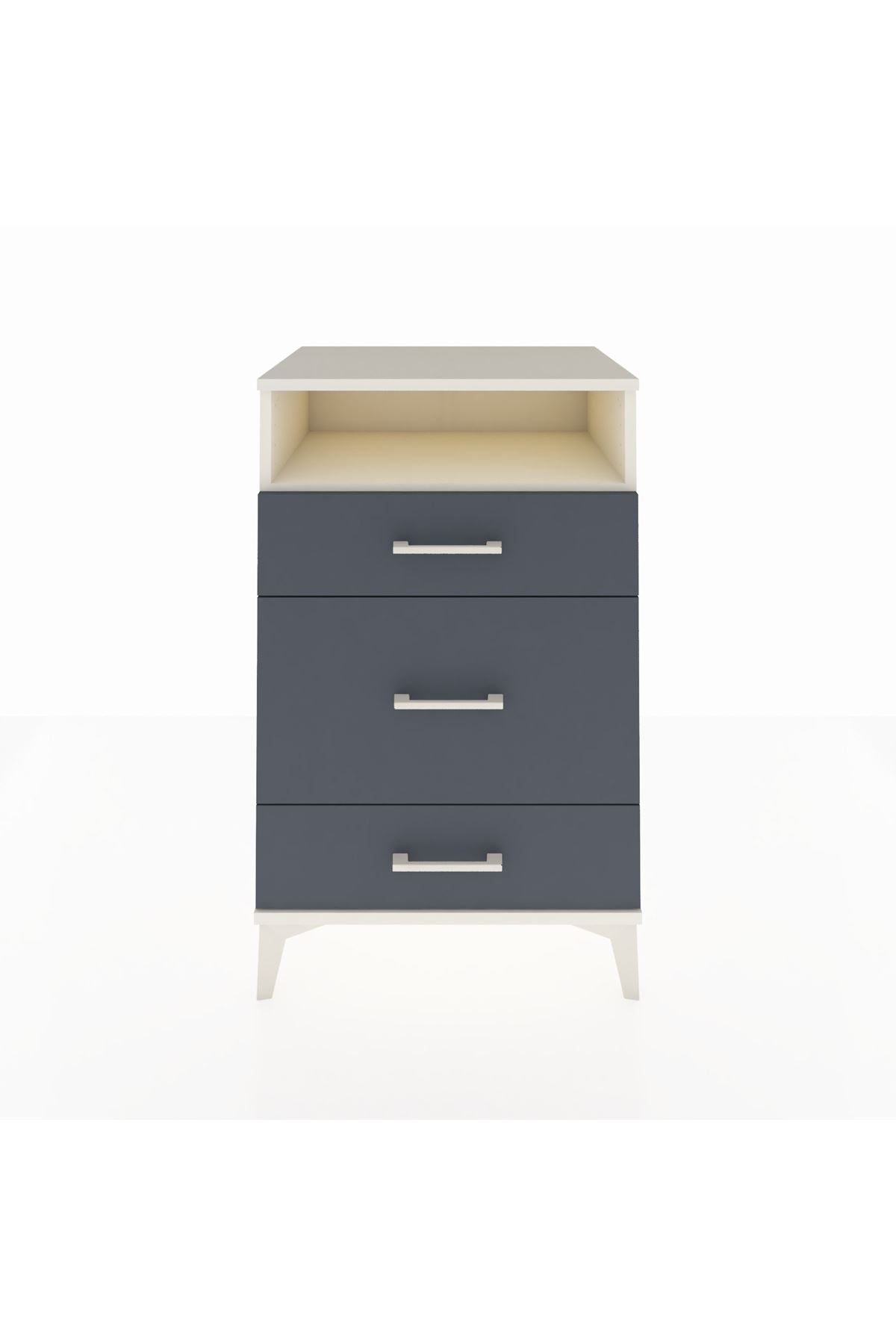 Hyperion Komodin Tek Raflı 3 Çekmeceli 60x44x96 Aytaşı-Antrasit