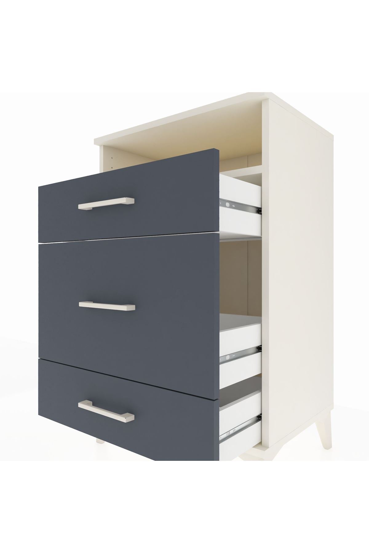 Hyperion Komodin Tek Raflı 3 Çekmeceli 60x44x96 Aytaşı-Antrasit