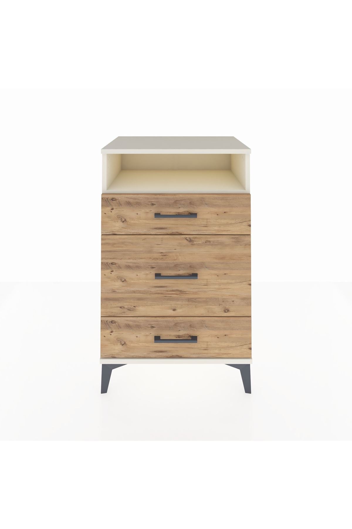 Hyperion Komodin Tek Raflı 3 Çekmeceli 60x44x96 Aytaşı-Çam