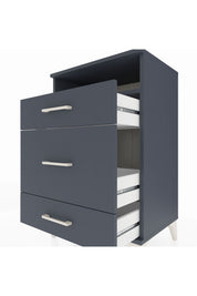 Hyperion Komodin Tek Raflı 3 Çekmeceli 60x44x96 Antrasit-Antrasit