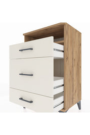Hyperion Komodin Tek Raflı 3 Çekmeceli 60x44x96 Çam-Aytaşı