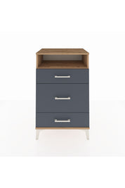 Hyperion Komodin Tek Raflı 3 Çekmeceli 60x44x96 Çam-Antrasit