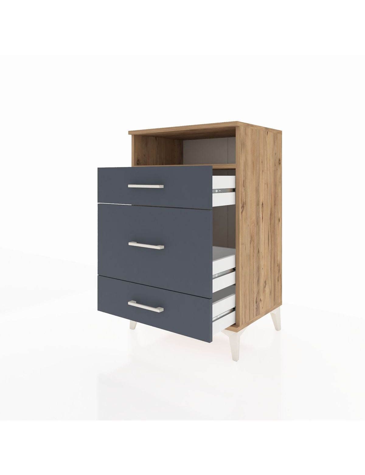 Hyperion Komodin Tek Raflı 3 Çekmeceli 60x44x96 - S47M018V8B