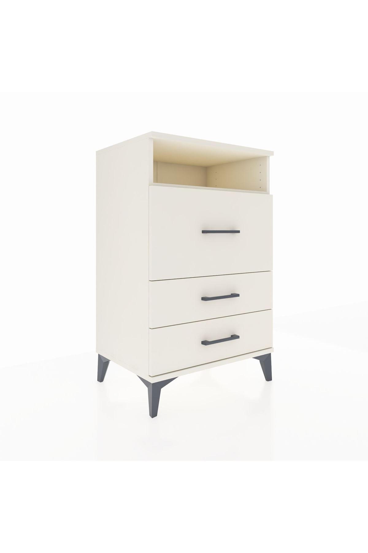 Hyperion Komodin Tek Raflı 3 Çekmeceli 60x44x96 Aytaşı-Aytaşı