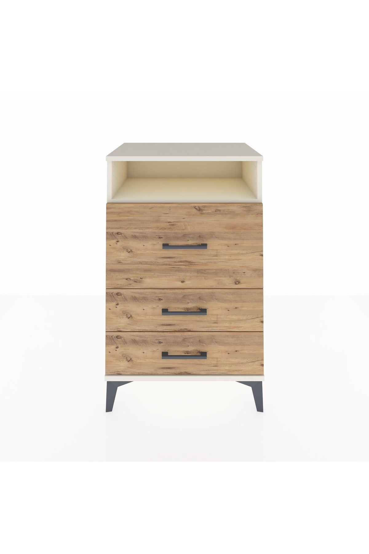 Hyperion Komodin Tek Raflı 3 Çekmeceli 60x44x96 Aytaşı-Çam