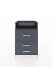 Hyperion Komodin Tek Raflı 3 Çekmeceli 60x44x96 Antrasit-Antrasit
