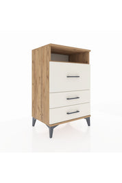 Hyperion Komodin Tek Raflı 3 Çekmeceli 60x44x96 Çam-Aytaşı