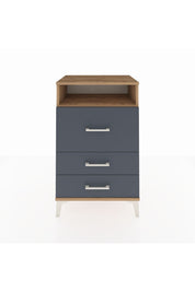 Hyperion Komodin Tek Raflı 3 Çekmeceli 60x44x96 Çam-Antrasit