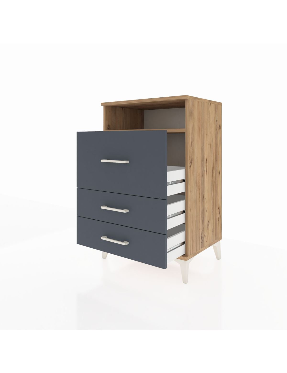 Hyperion Komodin Tek Raflı 3 Çekmeceli 60x44x96 - S47M019V8B
