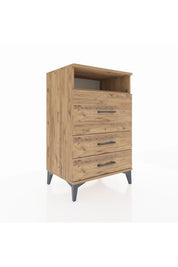 Hyperion Komodin Tek Raflı 3 Çekmeceli 60x44x96 Çam-Çam