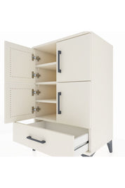 Hyperion Komodin 4 Raflı Tek Çekmeceli 4 Kapaklı 60x44x96 Aytaşı-Aytaşı