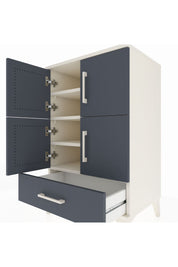 Hyperion Komodin 4 Raflı Tek Çekmeceli 4 Kapaklı 60x44x96 Aytaşı-Antrasit