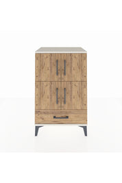 Hyperion Komodin 4 Raflı Tek Çekmeceli 4 Kapaklı 60x44x96 Aytaşı-Çam