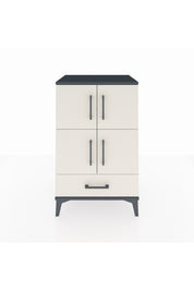 Hyperion Komodin 4 Raflı Tek Çekmeceli 4 Kapaklı 60x44x96 Antrasit-Aytaşı