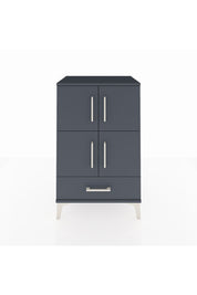 Hyperion Komodin 4 Raflı Tek Çekmeceli 4 Kapaklı 60x44x96 Antrasit-Antrasit