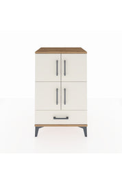 Hyperion Komodin 4 Raflı Tek Çekmeceli 4 Kapaklı 60x44x96 Çam-Aytaşı