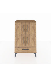 Hyperion Komodin 4 Raflı Tek Çekmeceli 4 Kapaklı 60x44x96 Çam-Çam