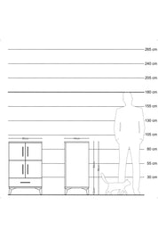 Hyperion Komodin 4 Raflı Tek Çekmeceli 4 Kapaklı 60x44x96 Çam-Çam