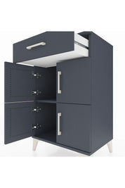 Hyperion Komodin Tek Raflı Tek Çekmeceli 4 Kapaklı 60x44x96 Antrasit-Antrasit