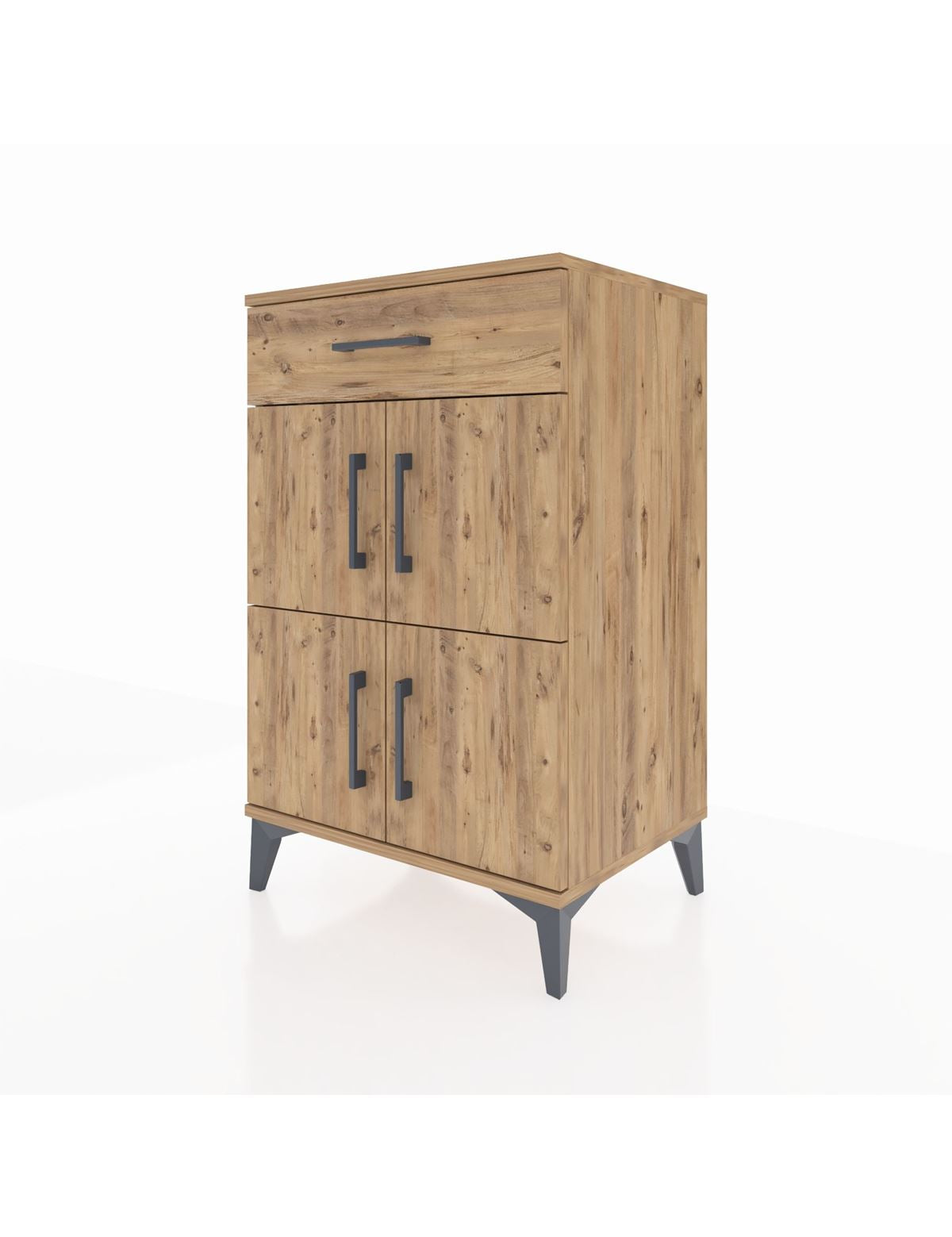 Hyperion Komodin Tek Raflı Tek Çekmeceli 4 Kapaklı 60x44x96 - S47M021V9B