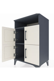 Hyperion Komodin 2 Raflı 4 Kapaklı 60x44x96 Antrasit-Aytaşı