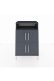 Hyperion Komodin 2 Raflı 4 Kapaklı 60x44x96 Antrasit-Antrasit