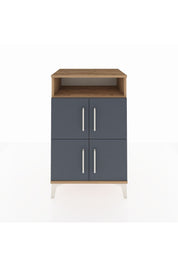 Hyperion Komodin 2 Raflı 4 Kapaklı 60x44x96 Çam-Antrasit