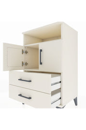 Hyperion Komodin 2 Raflı 2 Çekmeceli 2 Kapaklı 60x44x96 Aytaşı-Aytaşı