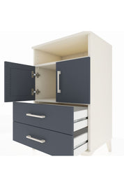 Hyperion Komodin 2 Raflı 2 Çekmeceli 2 Kapaklı 60x44x96 Aytaşı-Antrasit