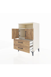 Hyperion Komodin 2 Raflı 2 Çekmeceli 2 Kapaklı 60x44x96 Aytaşı-Çam