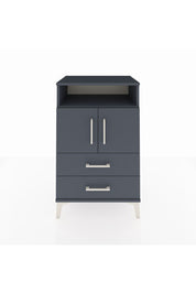 Hyperion Komodin 2 Raflı 2 Çekmeceli 2 Kapaklı 60x44x96 Antrasit-Antrasit