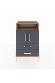 Hyperion Komodin 2 Raflı 2 Çekmeceli 2 Kapaklı 60x44x96 Çam-Antrasit