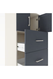 Hyperion Dolap Tek Raflı 4 Çekmeceli 2 Kapaklı 60x44x182 - S56M025V2B