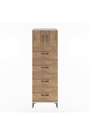 Hyperion Dolap Tek Raflı 4 Çekmeceli 2 Kapaklı 60x44x182 - S56M025V3B