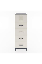 Hyperion Dolap Tek Raflı 4 Çekmeceli 2 Kapaklı 60x44x182 - S56M025V4B
