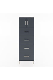 Hyperion Dolap Tek Raflı 4 Çekmeceli 2 Kapaklı 60x44x182 - S56M025V5B